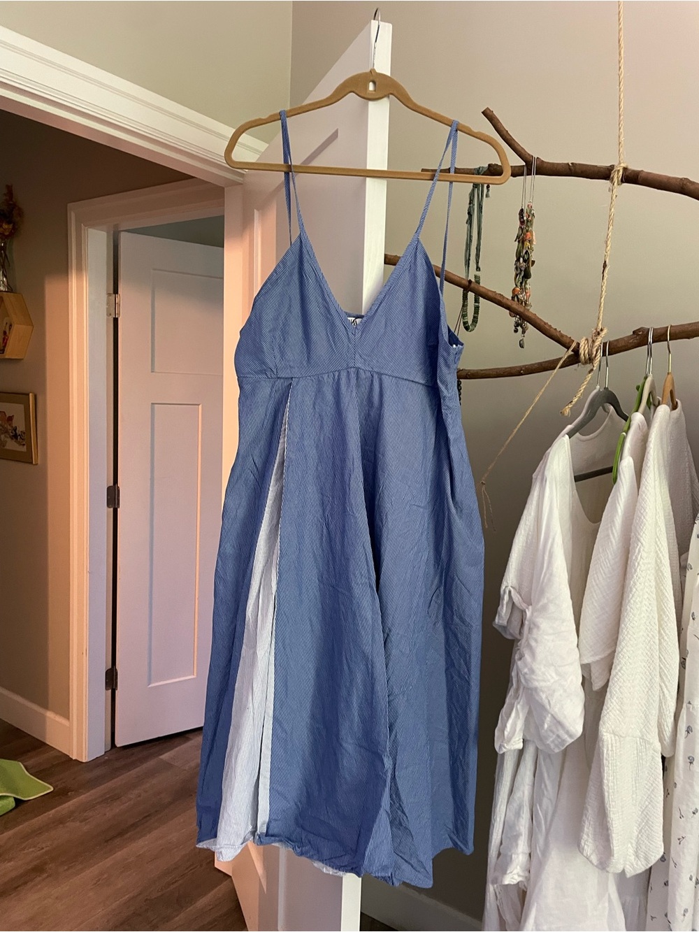 NWOT Zara striped cotton midi dress